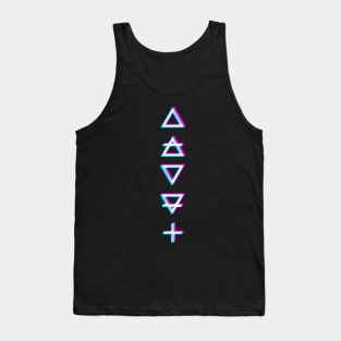 Glitched Alchemical Element Symbols Tank Top